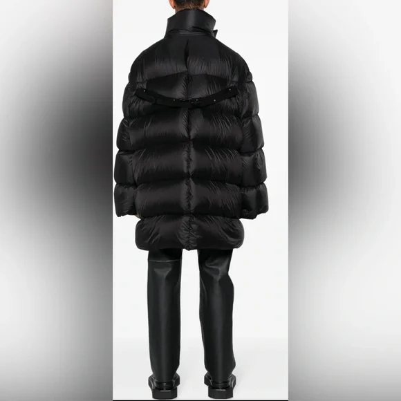 Rick Owens Puffer Luxor Funnel-neck Quilted Down Coat FW23 Size IT 50